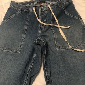 Old Navy button fly jeans with a draw string